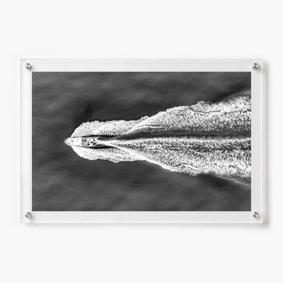 The Getaway Black & White Acrylic Wall Art Print - Horizontal
