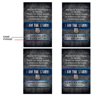 The Storm Personalized Wood Sign Gift for Police Officer