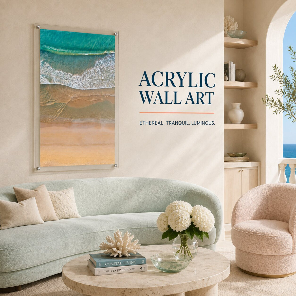 Tidal Blush Acrylic Wall Art Print
