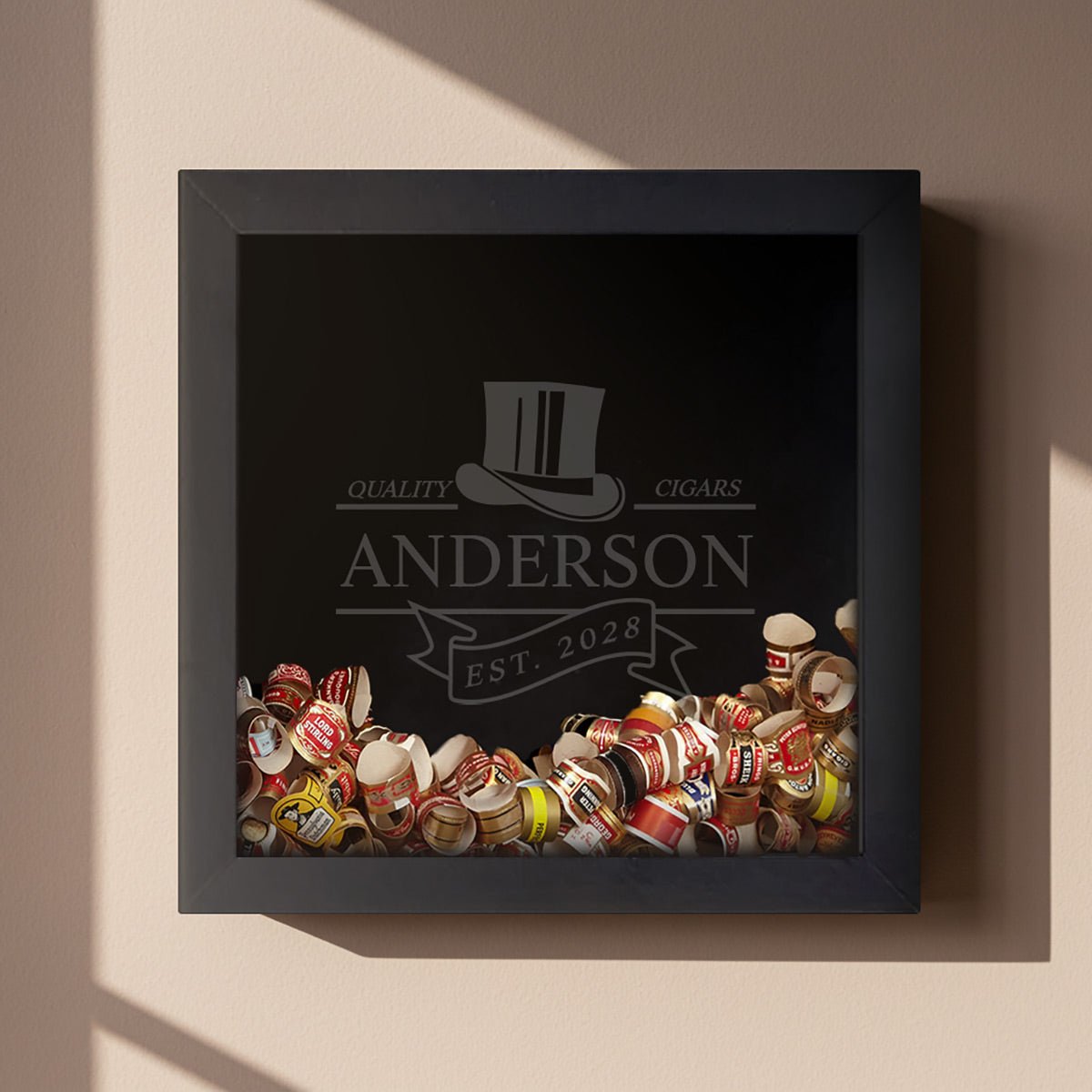 Top Notch Cigars Personalized Shadow Box for Cigar Bands