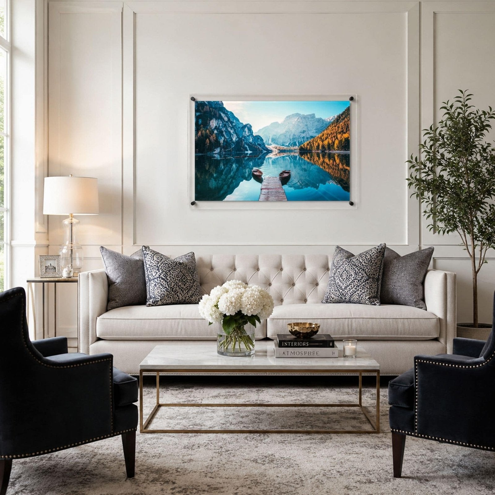 Two Boats at Dawn Acrylic Wall Art Print