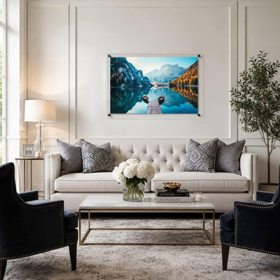 Two Boats at Dawn Acrylic Wall Art Print