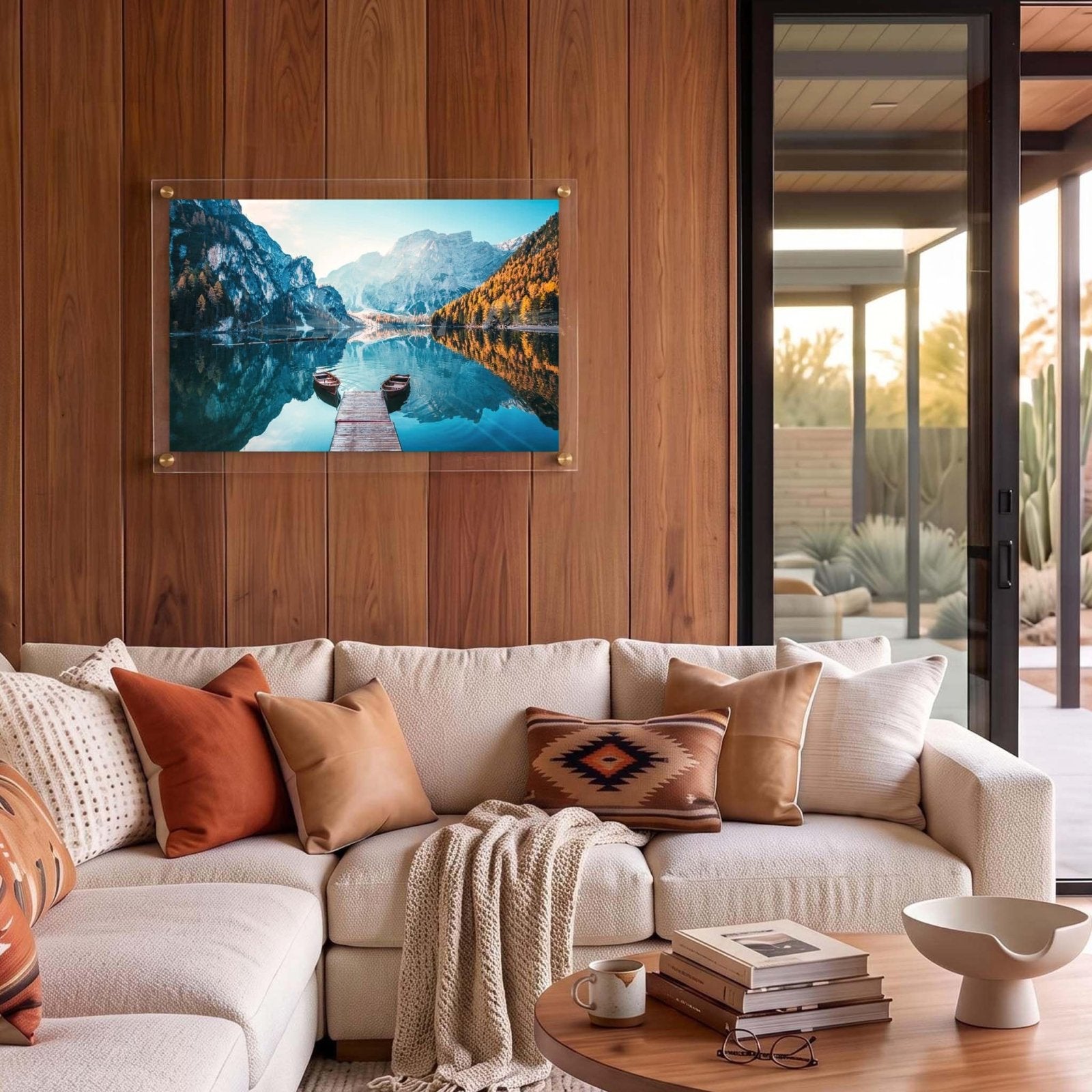 Two Boats at Dawn Acrylic Wall Art Print
