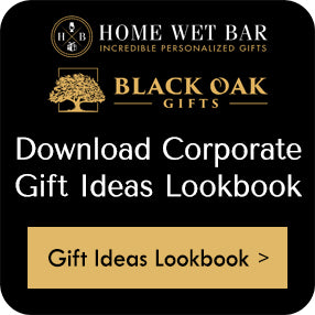 Black Oak Gifts ad with text “Download Corporate Gift Ideas Lookbook” and a “Gift Ideas Lookbook” button