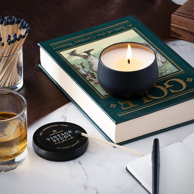 Vintage Study Luxury Scented Soy Candle, 40 - 45hrs