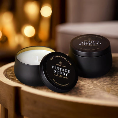 Vintage Study Luxury Scented Soy Candle, 40 - 45hrs