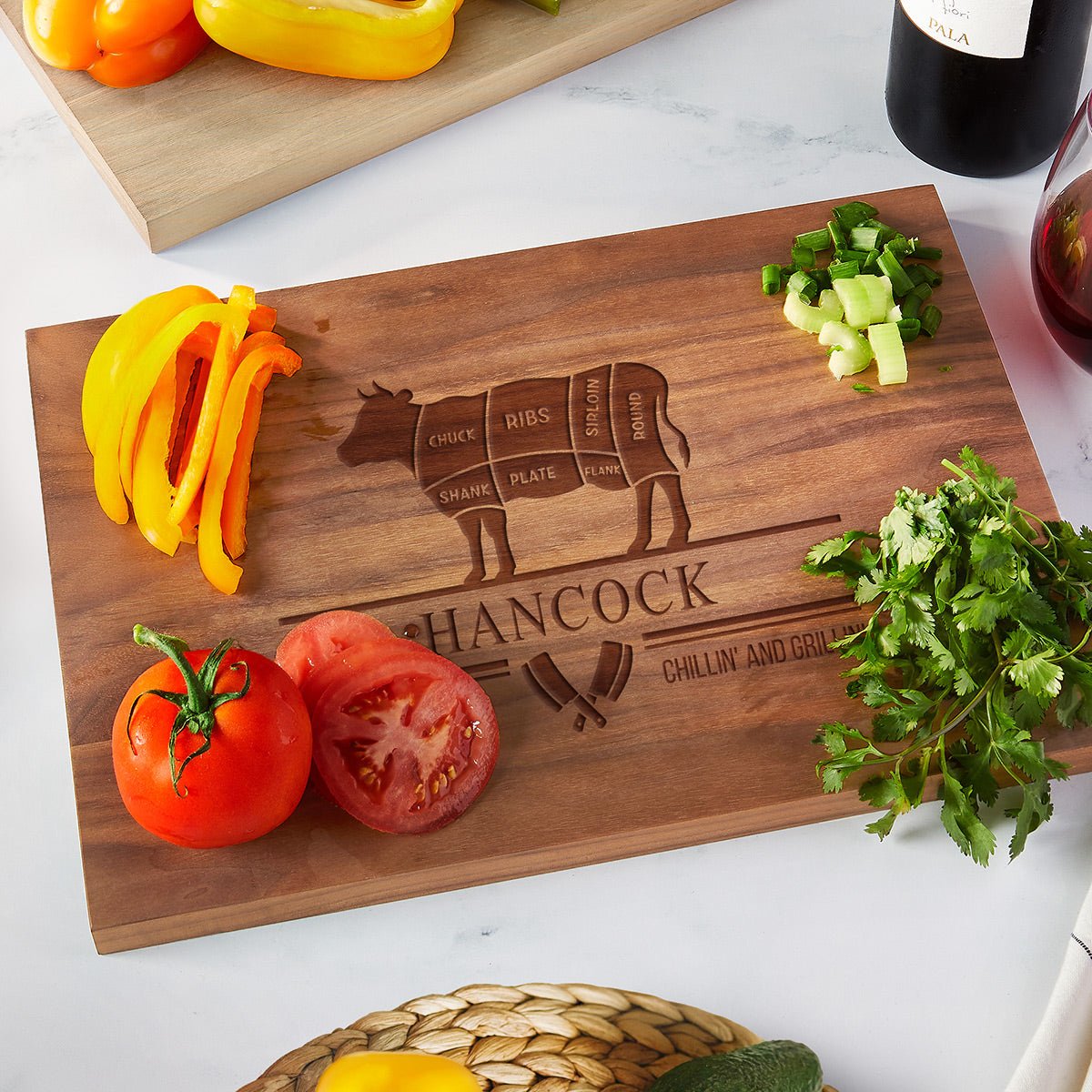 Walnut Monogrammed Cutting Board - Standard (0.75in Thick)
