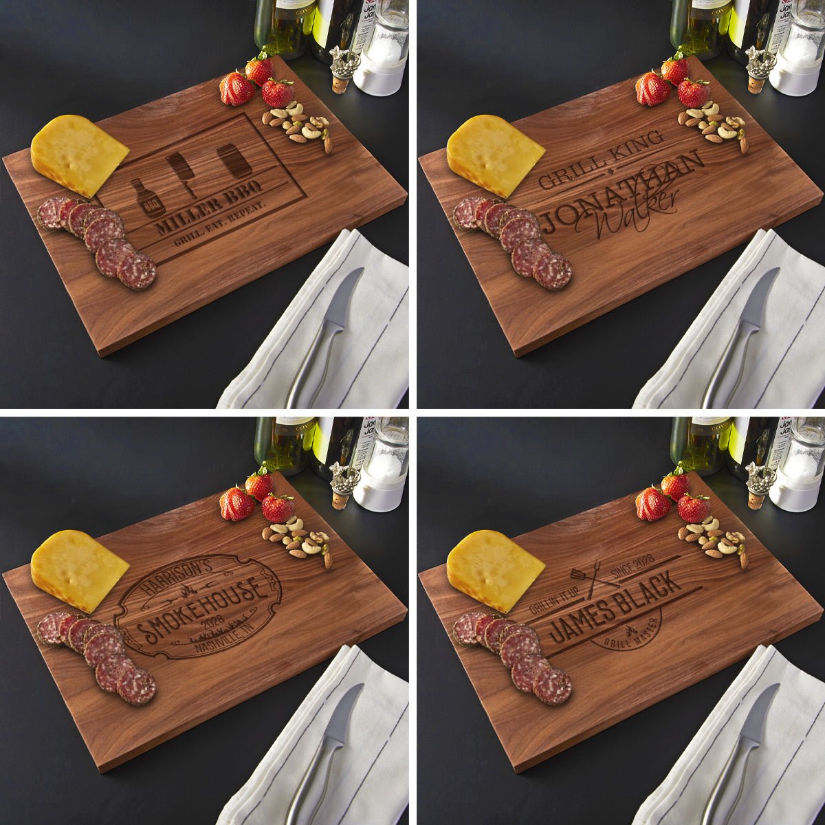 Walnut Monogrammed Cutting Board - Standard (0.75in Thick)